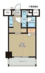 レジディア新横浜 1Kの間取図画像