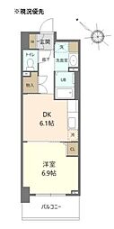 エルズ新横浜プリズムピラー 1DKの間取図画像