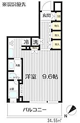 HF新横浜レジデンス 1Kの間取図画像