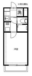 綱島ダイヤモンドパレス 1Kの間取図画像