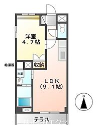エルディア 1LDKの間取図画像