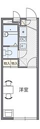 レオパレス立野 1Kの間取図画像