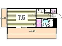 モナーク立川高松町 1Kの間取図画像