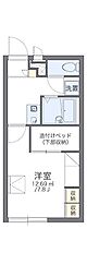 レオパレスポートサイド3 1Kの間取図画像