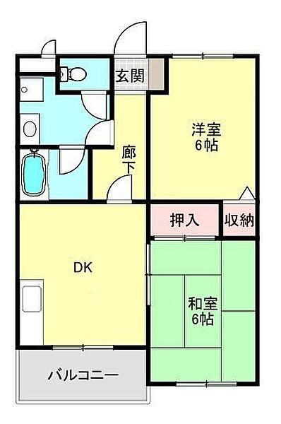 東京都武蔵村山市神明３丁目(賃貸マンション2DK・3階・46.03㎡)の写真 その2