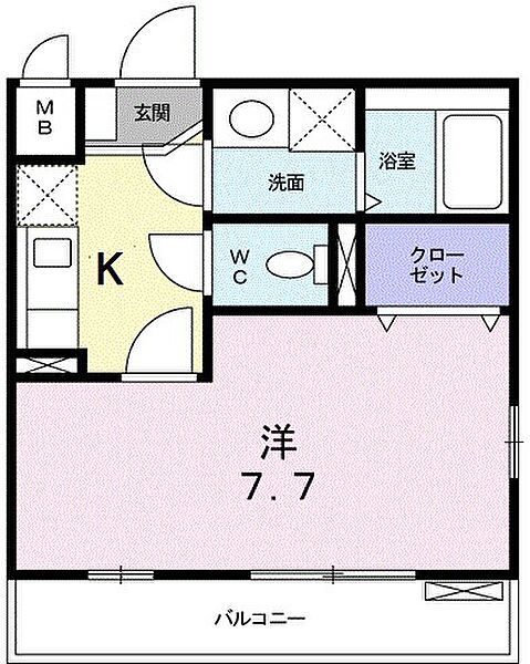 東京都日野市豊田３丁目(賃貸アパート1K・2階・25.58㎡)の写真 その2