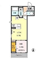 東京都国分寺市東恋ヶ窪６丁目（賃貸マンション1LDK・2階・34.43㎡） その2