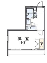 東京都福生市加美平２丁目（賃貸アパート1K・1階・24.84㎡） その2