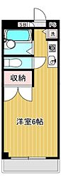 多摩都市モノレール 高幡不動駅 徒歩8分の賃貸アパート 3階ワンルームの間取り