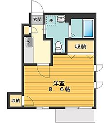 JR中央本線 八王子駅 徒歩13分の賃貸アパート 1階1DKの間取り