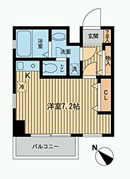 京王線 聖蹟桜ヶ丘駅 徒歩5分の賃貸マンション 3階ワンルームの間取り