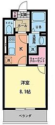 プリマベガ 1Kの間取図画像