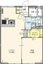 シティハイムY.S.K.-1 1LDKの間取図画像