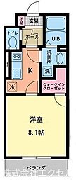 リリーフ・ウエスト 1Kの間取図画像