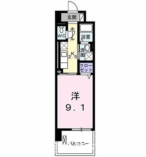 東京都多摩市東寺方(賃貸マンション1K・3階・30.96㎡)の写真 その2