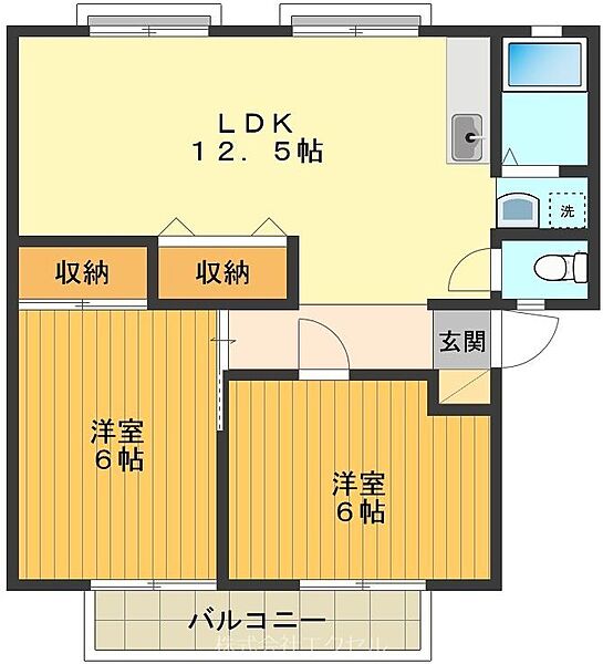 東京都八王子市中山(賃貸アパート2LDK・2階・52.66㎡)の写真 その2