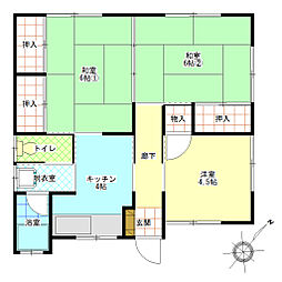 コーポ北 3Kの間取図画像