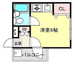 ステラハウス4－800  ｜ 兵庫県西宮市門前町（賃貸マンション1K・2階・16.56㎡） その2