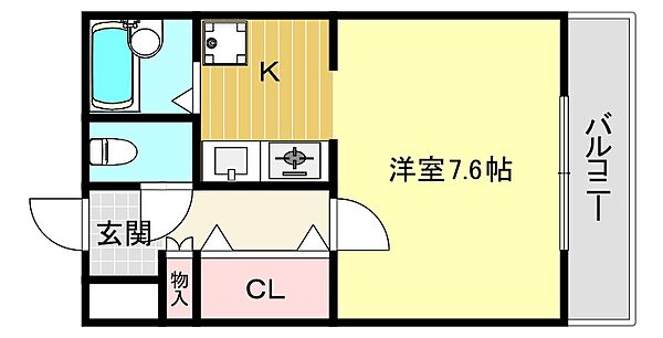 ウエルズ21門戸 ｜兵庫県西宮市門戸荘(賃貸マンション2LDK・3階・25.50㎡)の写真 その2