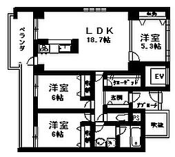 マジェスコート 3SLDKの間取図画像