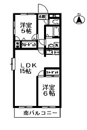 フォンターナ・杉浦 3DKの間取図画像