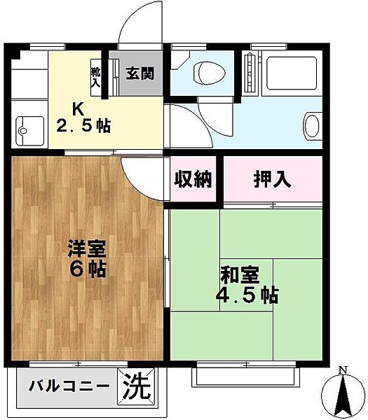 東京都板橋区仲宿(賃貸マンション2K・2階・30.00㎡)の写真 その2