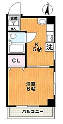 びるいしだいら 1Kの間取図画像