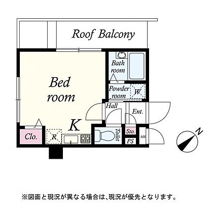 間取図　ワンル...
