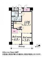 ニックハイム西蒲田 2LDKの間取図画像