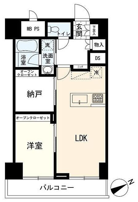 間取図(1LDK+S)