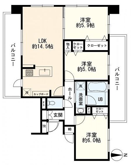 間取図　3ＬＤＫ