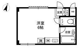 アイリット三宮 ワンルームの間取図画像