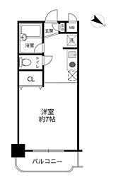 ワコーレ下沢 ワンルームの間取図画像