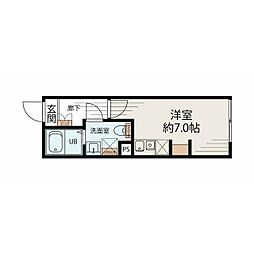 S-Terrace 元住吉 ワンルームの間取図画像