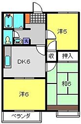 第18マルヨハウス 3DKの間取図画像