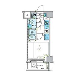 LEXE梶ヶ谷 1Kの間取図画像