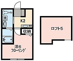 カーサ・セレーナ高田東 1Kの間取図画像