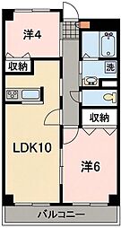 ペルセウス日吉 2LDKの間取図画像