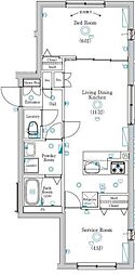 Raffistar鵜の木 1SLDKの間取図画像