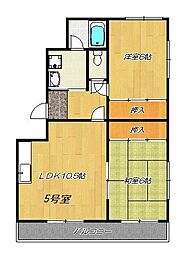 リバティさわだ 2LDKの間取図画像
