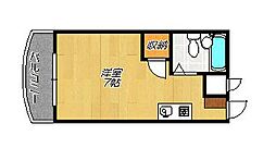 ベルハイム畷 1Kの間取図画像