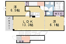 カーサ　コスモ 203 ｜ 京都府南丹市園部町横田7号（賃貸アパート2LDK・2階・59.58㎡） その2