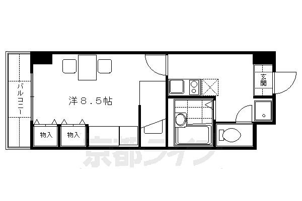 京都府京都市伏見区竹田西内畑町(賃貸マンション1K・6階・26.00㎡)の写真 その2