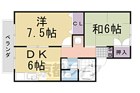 ボーシャトゥ高木 101 ｜ 京都府京都市西京区大枝沓掛町（賃貸アパート2DK・1階・43.46㎡） その2