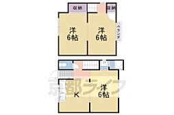 JR山陰本線 馬堀駅 徒歩12分の賃貸一戸建て 3Kの間取り