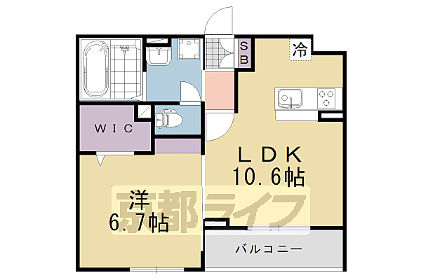 ハレレア 104｜京都府京都市伏見区羽束師菱川町(賃貸アパート1LDK・1階・40.92㎡)の写真 その2