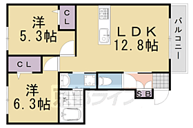 シャーメゾン園部 101 ｜ 京都府南丹市園部町小山西町油縄手（賃貸アパート2LDK・1階・53.29㎡） その2