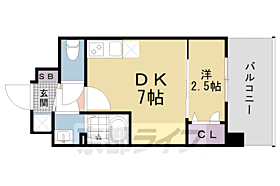 京都府京都市南区上鳥羽勧進橋町（賃貸マンション1DK・6階・25.55㎡） その2