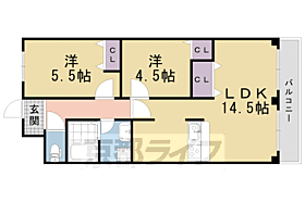 京都府京都市伏見区桃山町丹下（賃貸マンション2LDK・4階・54.65㎡） その2