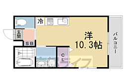 メゾン・ソレイユ稲荷 ワンルームの間取図画像